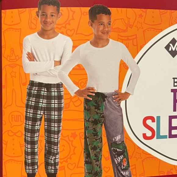 Member's Mark Boys Favorite Plush & Soft Fleece Sleep Pant 2 Pack Size 8 Dino’s - Picture 5 of 6